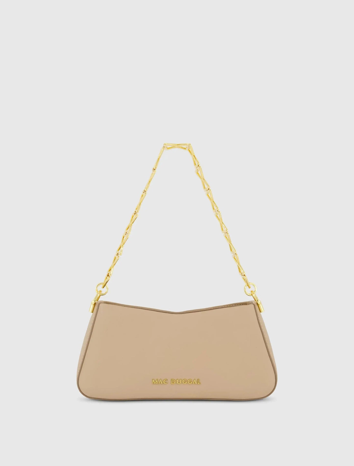 Small Gold Strap Nappa Leather Shoulder Bag