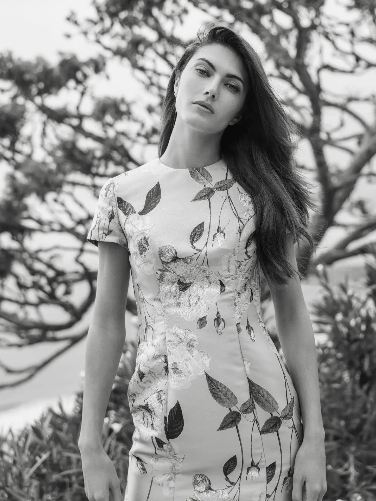 Blue Cap Sleeve Fitted Floral Mini Dress