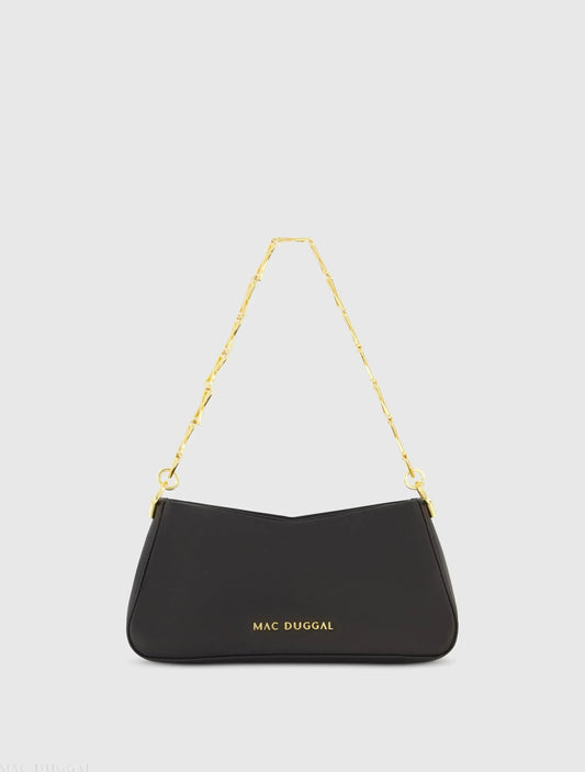 Small Gold Strap Nappa Leather Shoulder Bag