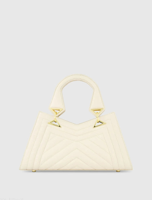 Quilted Napa Leather Angular Handbag