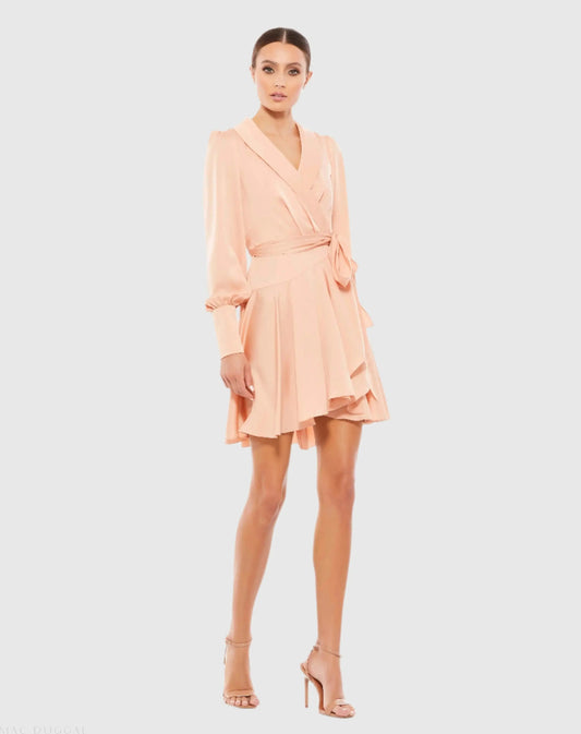 Pink Short Wrap Dress